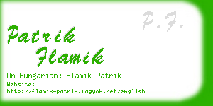 patrik flamik business card